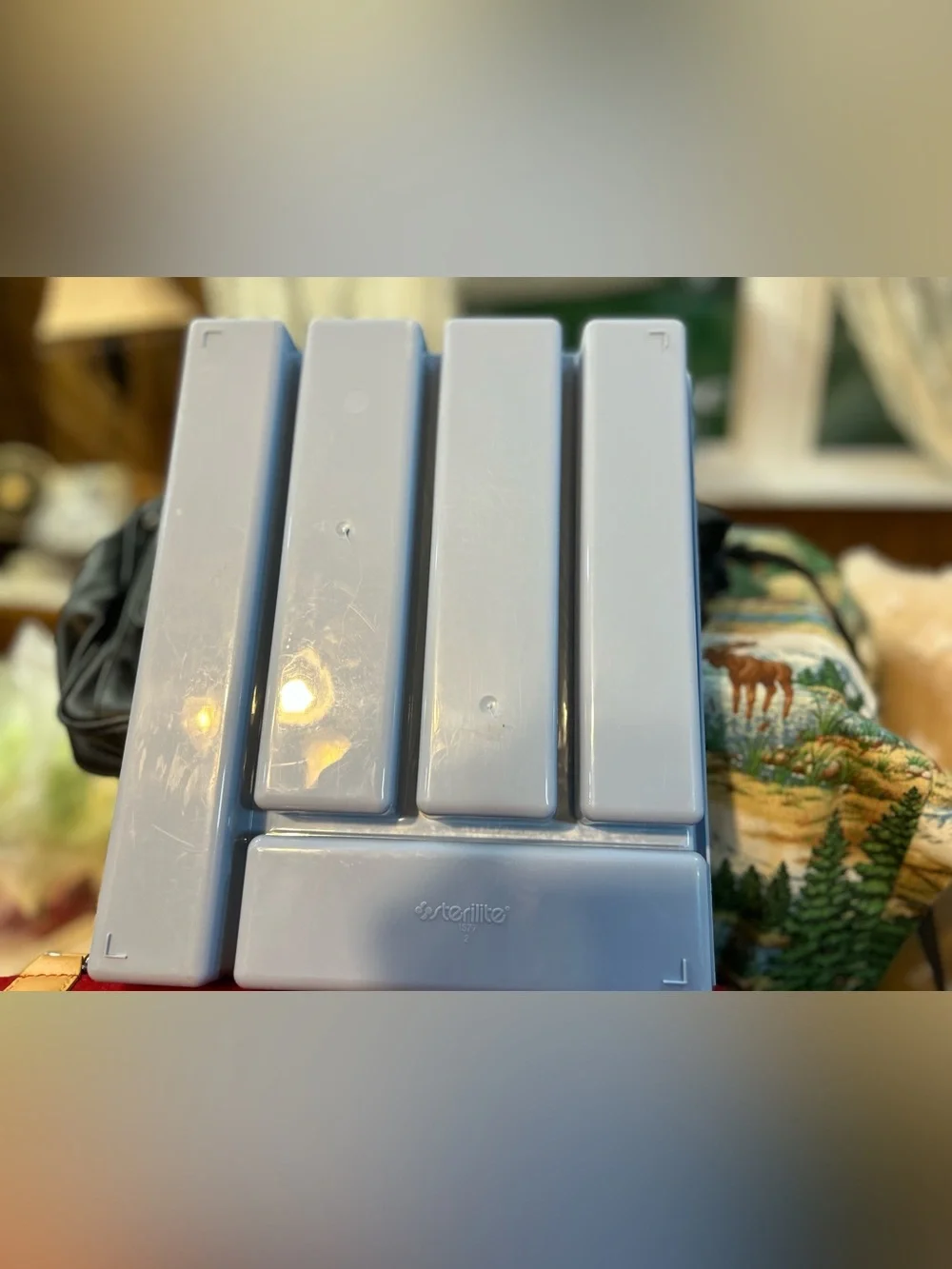 Vintage Country Blue Sterilite Utensil Tray | Cottagecore Kitchen Organizer